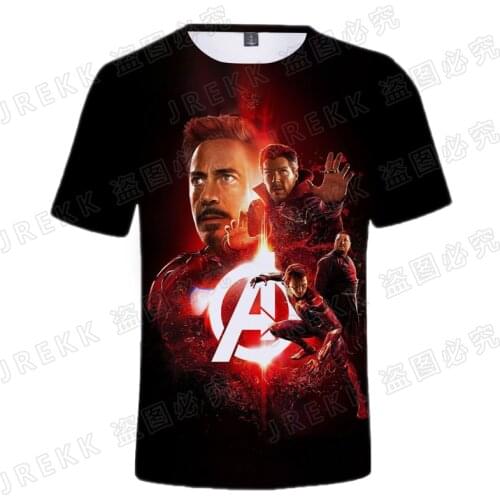 Marvel 3D Printed The Avengers T Shirt Fashion Men Women Children Summer Cool Tops Casual Streetwear Short Sleeve Tee Clothing