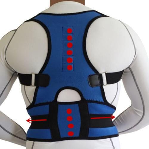 Adjustable Magnets Back Support Posture Corrector Women Mens Medical Corset Back Therapy Posture Brace Back Support Belt B002