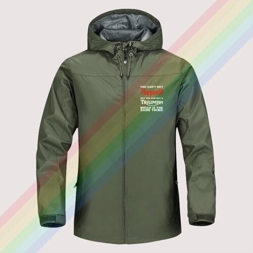 Triumph Funny Cant Buy Happiness autumn winter sailing hiking Outdoor Hooded Windproof Jacket Men Top Quality Soft Asian size