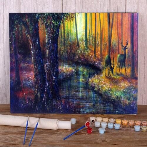 Natural Scenery Together Paint By Numbers Package Oil Paints 50*70 Picture By Numbers Photo Decoration Crafts For Adults Art
