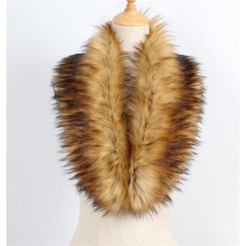Naiveroo Elegant Womens Ladies Faux Fur Scarf Warm Warmer Winter Fluffy Collar Shawl Wrap Stole Scarfs