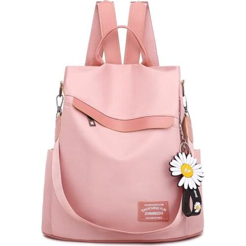 2021 new take advantage of high-quality leather ladies backpack anti-theft travel backpack ladies large-capacity schoolbag girl