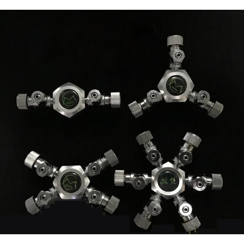New Aquarium Co2 Distributor Splitter Needle Valve Multi Way Solenoid Regulator Check Valve Bubble Counter