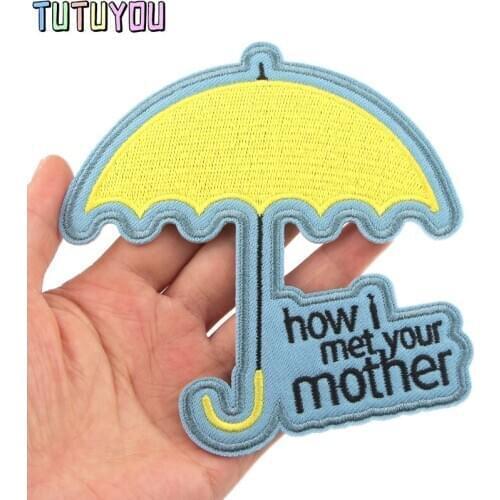 PC1991 How I Met Your Mother Umbrella Pacth For Backpack Handbag Sew On Patches For T-shirt Jacket Backpack Diy Patch