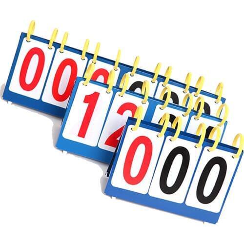 Portable 3/4 Digit Scoreboard Sports Flip Score Board Tennis Basketball Game Number Display Board Score Marking Kits