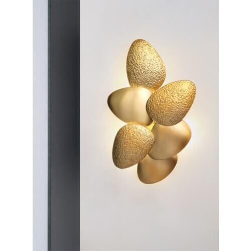 Postmodern Light Luxury Wall Lamp Living Room TV Background Wall Lamp Simple Metal Hotel Bedroom Bed Wall Lamp