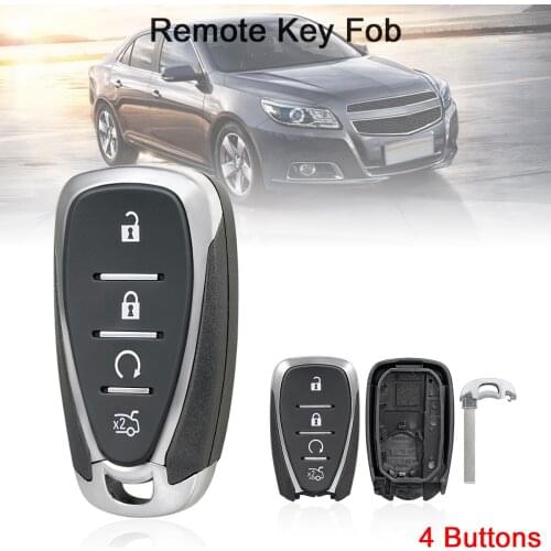 4 Buttons Remote Key Shell Replacement Auto Keys Fob Body Housing Keyless Entry Transmitter for Chevrolet Cruze Malibu Camaro