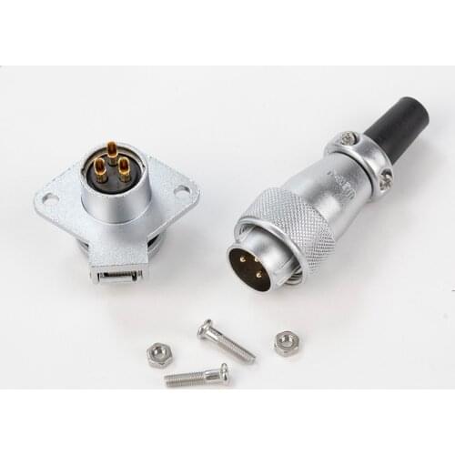 1 Set WS16 IP68 Connector 2 3 4 5 7 9 Pin High Voltage Waterproof Connector Plug Socket Industrial Power Metal Cable Connectors