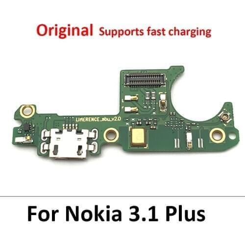 Dock Connector For Nokia 3.1 Plus USB Power Charging Connector Plug Dock Port Mic Microphone Flex Cable Board Replacement Parts