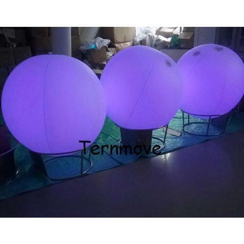 Rechargeable battery led beach ball for water game party Touch Color Changing Ceiling Decorative Inflatable Lighting Balloon