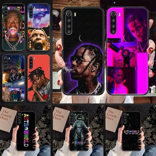 Travis Scotts Astroworld Phone case For Xiaomi Redmi Note 7 7A 8 8T 9 9A 9S 10 K30 Pro Ultra black silicone cell cover tpu