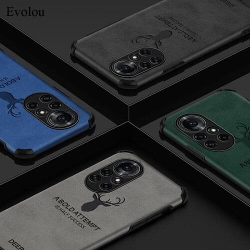 Camera Lens Protection Leather Phone Case For Huawei Nova 8 7 6 5i Pro Elk Shockproof Armor TPU Cover For Huawei Nova 8 7 6 SE 4