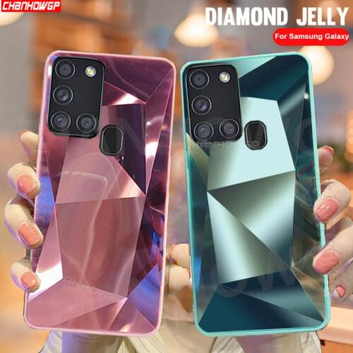 Gliiter Diamond Mirror Case for Samsung A71 A51 A21 S A01 A11 A31 A41 A50 A70 A30 A40 A20 A10 M30S S20 Ultra S10 Plus S10E Cover