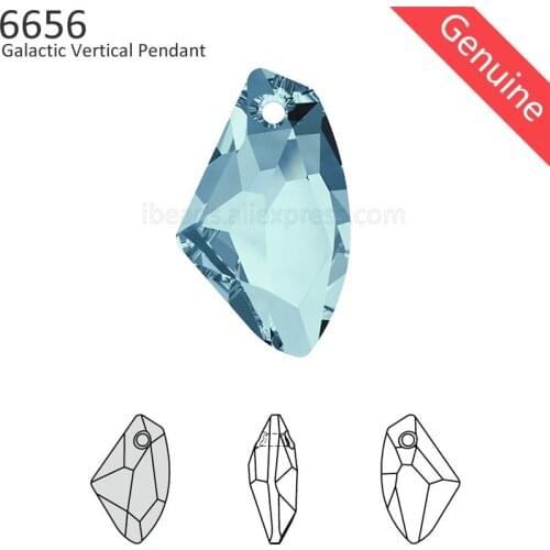 1 piece) 100% Original Crystal from Swarovski 6656 Galactic Vertical pendant Austrian loose rhinestone for DIY jewelry making