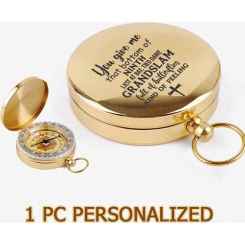 1pc Cusotmized Engrave Compass For Son Dropshipping Personalized Christmas Gifts Navigator Functional Compass 2021 ZNZ015