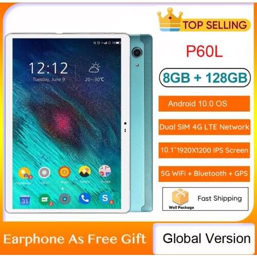 Global 4G LTE 10 inch tablet PC Android 10.0 Octa Core 6GB+32GB ROM Dual Camera WiFi Bluetooth GPS планшет Tablets 10.1 tablette