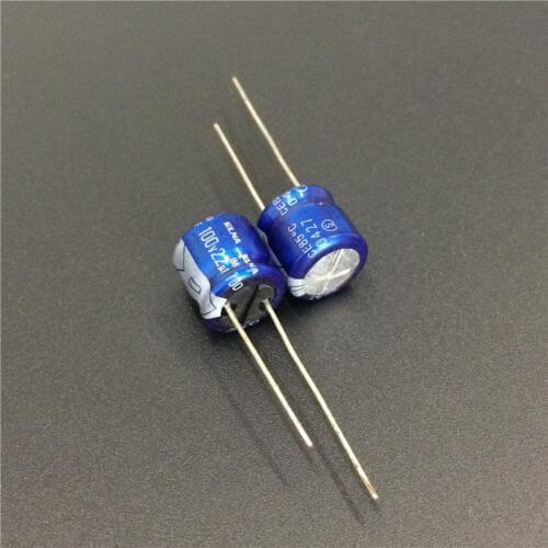 100pcs 22uF 100V Japan ELNA 10x10mm Low Profile 100V22uF Audio capacitor