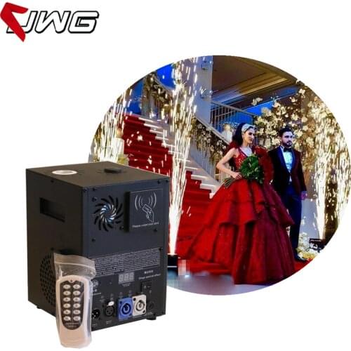 Free Shipping 400w+1 Bag Powder Cold Spark Firework Machine DMX Remote Indoor Fountatin Fireworks for Wedding Christmas Party