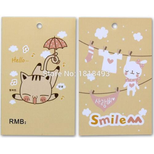 Free shipping customize children clothing hang tag/printed labels/baby garment tag printing/gift packing labels/decorated card