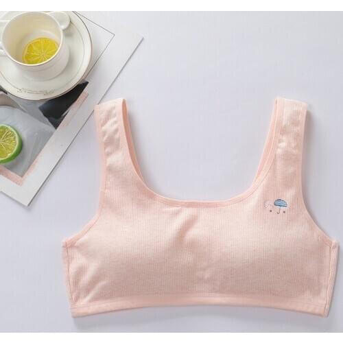 Teen bra girl vest Cotton Spandex Big Girls Sport 7-16 Years Adolescente Kids Underwear cartoon print training bra