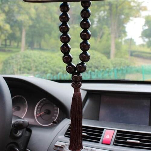 Wooden Buddha 21 Bead Car Rearview Mirror Decoration for Land Rover Range Rover/Evoque/Freelander/Discovery