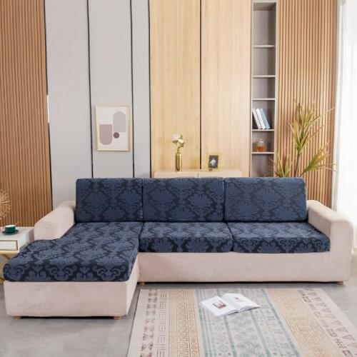 Elastic Jacquard Cushion Cover Stretch Floral All-inclusive Corner Slipcovers Universal Removable Protectors For Combination Kit