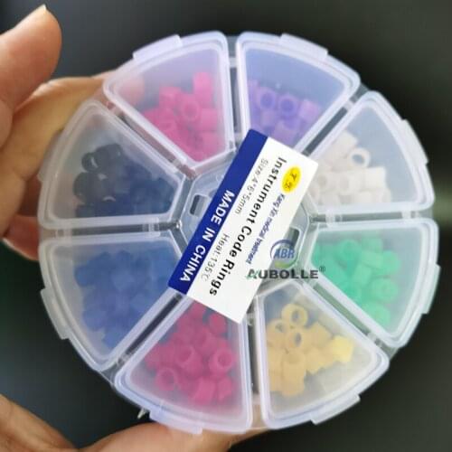 160pcs/box of dental instrument identification ring Color code ring Color ring Indicator ring Silicone identification ring Can b