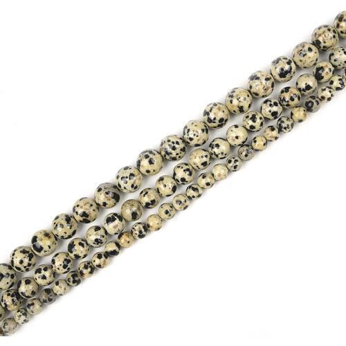 Wholesale Round 4/6/8/10/12mm Natural Spot Stone Loose beads Suitable for Necklace Bracelet 15inch jewel Gifts Choise H353