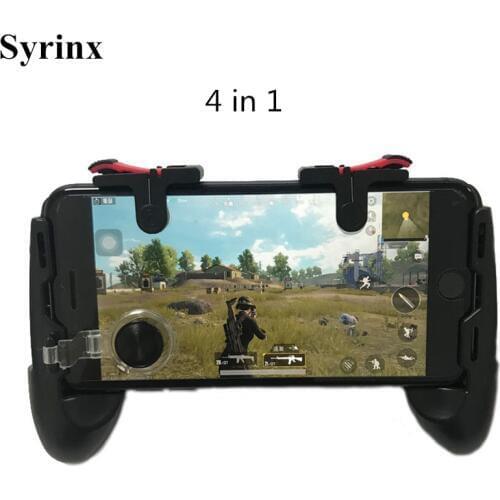 Phone L1R1 Grip with Joystick / Trigger L1r1 Fire Buttons For iPhone X 7 8 Android IOS Mobile Gamepad For Pubg Controller Holder