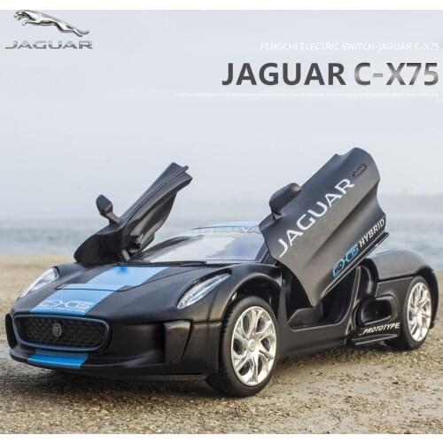 1:32 Jaguar C-X75 Alloy Sports Car Model Diecast Metal Toy Vehicles Car Model Simulation Pull Back Collection Childrens Toy Gift