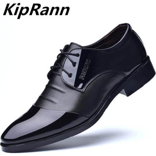 2018 Newly mens high quality patent leather Zapatos de hombre size 38-48 black leather soft mens dress shoes dance shoes