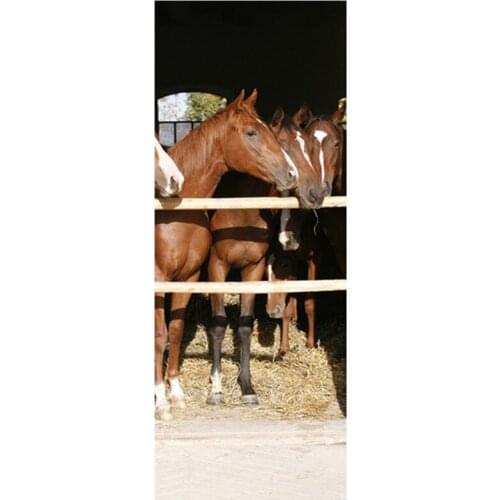 77*200cm animal poster creative door stickers Horses Room 3d wall art vinyl mural home club decoration waterproof big wallpaper