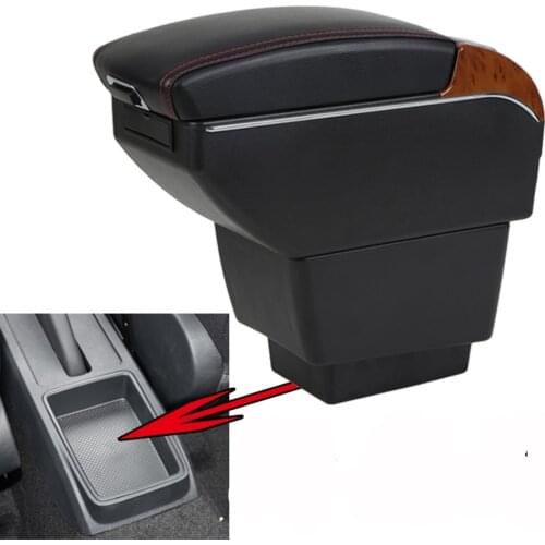 Arm Rest For Skoda New Fabia Armrest Box Center console central Store content box with cup holder USB interface