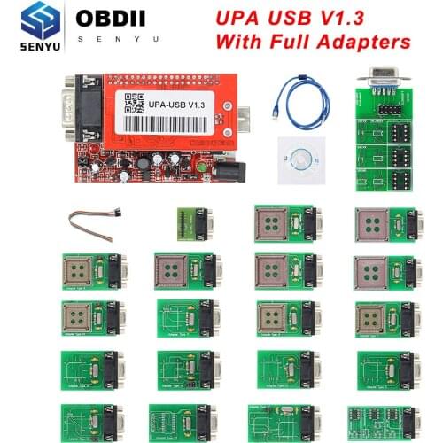 Full Set Adapter UPA USB V1.3 V2014 ECU Programmer Tool UPA-USB V1.3 Chip Tuning Tool UPA USB 1.3 Car Tuning Diagnostic Tool