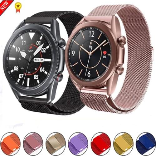 20mm 22mm Magnet Buckle Watch Strap For Samsung Galaxy Watch 3 45mm/Active 2 40mm 44mm Gear S3 Frontier Bracelet Huawei GT 2 Pro
