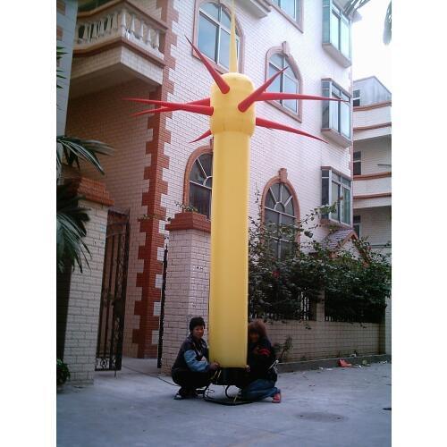 Happy inflatable 4m Inflatable Wave One Leg Multicolor Arms Air Dancer Sky Dancer 20ft Advertising Inflatables With Blower