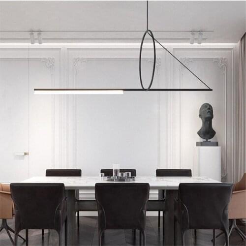 Modern Led Iron Pendant Lights Nordic Minimalist Living room Hanging Lighting Fixture Lamp Restaurant Kitchen Decor Luminaires