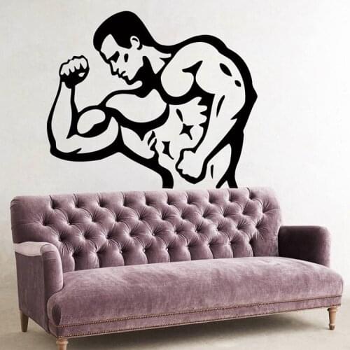Gym Sticker Fitness Decal Body-building Posters Vinyl Wall Decals Pegatina Quadro Parede Decor Mural Gym Sticker