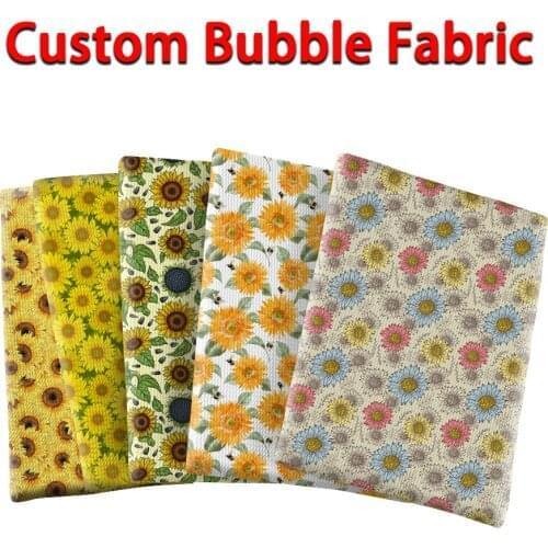 Custom Bubble Fabric Printed Polyester Cloth 50*150 cm for DIY Crafts Material Fabric