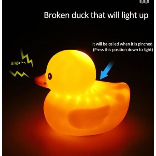 Car Ornament Duck with Helmet Flash Light with Strap Small Yellow Duck Road Bike Motor Riding Cycling Light Bicycle Accessories