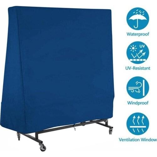 Waterproof Table Tennis Cover Protection Outdoor Indoor Anti-UV Dustproof Table Tennis Cover 160x85x160c Blue