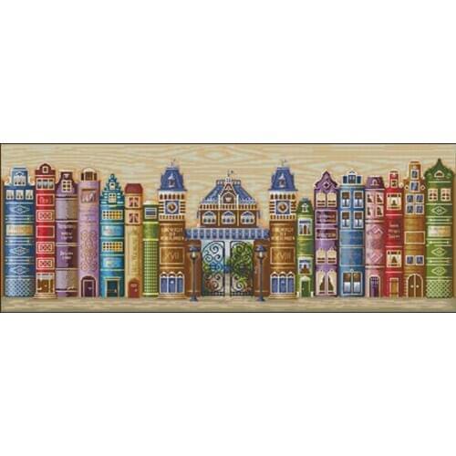 Top Quality Lovely Cute Counted Cross Stitch Kit Book World Kingdom Books Reading