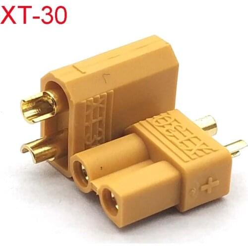 XT30 Yellow Battery Connector Set Male Female Gold Plated Banana Plug for Helicopter