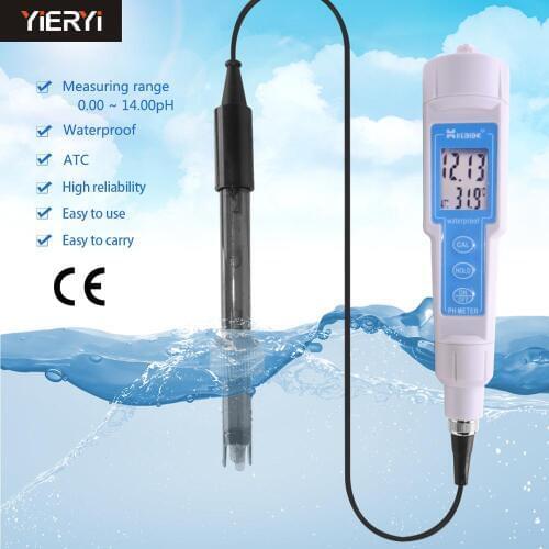 Yieryi CT-6020A High Precision Waterproof LCD Digital PH Meter PH and Temperature Double Display Aquarium Fish Tank Water Meter