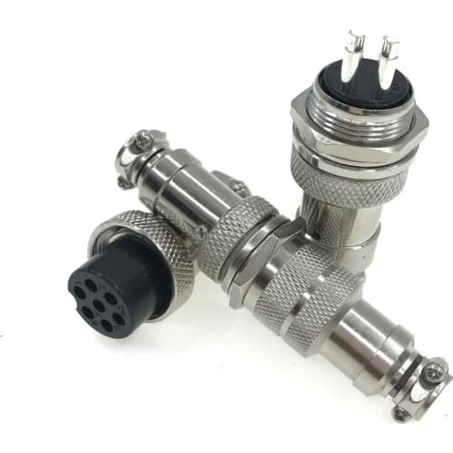 1Set GX12 GX16 GX20 Silvers Butting Aviation Connector Docking Plug 2/3/4/5/6/7Pin RS765 Circular Wire Terminal Free Shipping