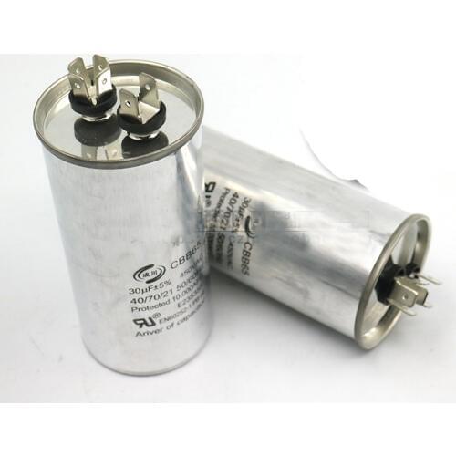 1Pc CBB65A-1 7uf 20/25/30/35/40/45/50/60/70/80uF 450VAC Round Motor Start Run Capacitor air conditioner refrigerators generator
