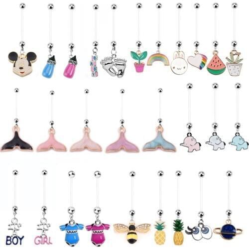 1PC Bohmeian Belly Button Rings Fashion Women Pregnancy Navel Piercing Earring Cute Baby Body Jewelry Piercing Navel Nombril