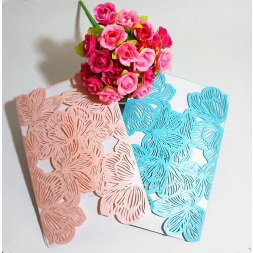 12*18 CM Hot Sale 10pcs Wedding Party Laser Cut Invitations Card Baby Shower Kids Birthday Invitations Card 7Z-SH072-10