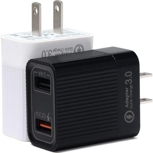 2pack 30W 2-Port USB Plug Cube Portable Travel Wall Charger Plug for iPhone Xs/XS Max/XR/X/8/7/6/Plus, iPad Pro/Air 2/Mini 2