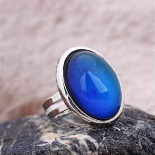2019 Crystal Jewelry Changing Color Mood Ring Temperature Emotion Feeling RINGS MOOD Adjustable Size Gifts Event Party Supplies